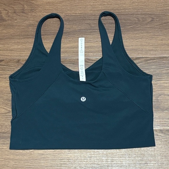 Lululemon Align V-Neck Longline Bra Dark Green Size 10 - Picture 3 of 5